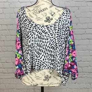 Material Girl Statement Crop/Off The Shoulder Top